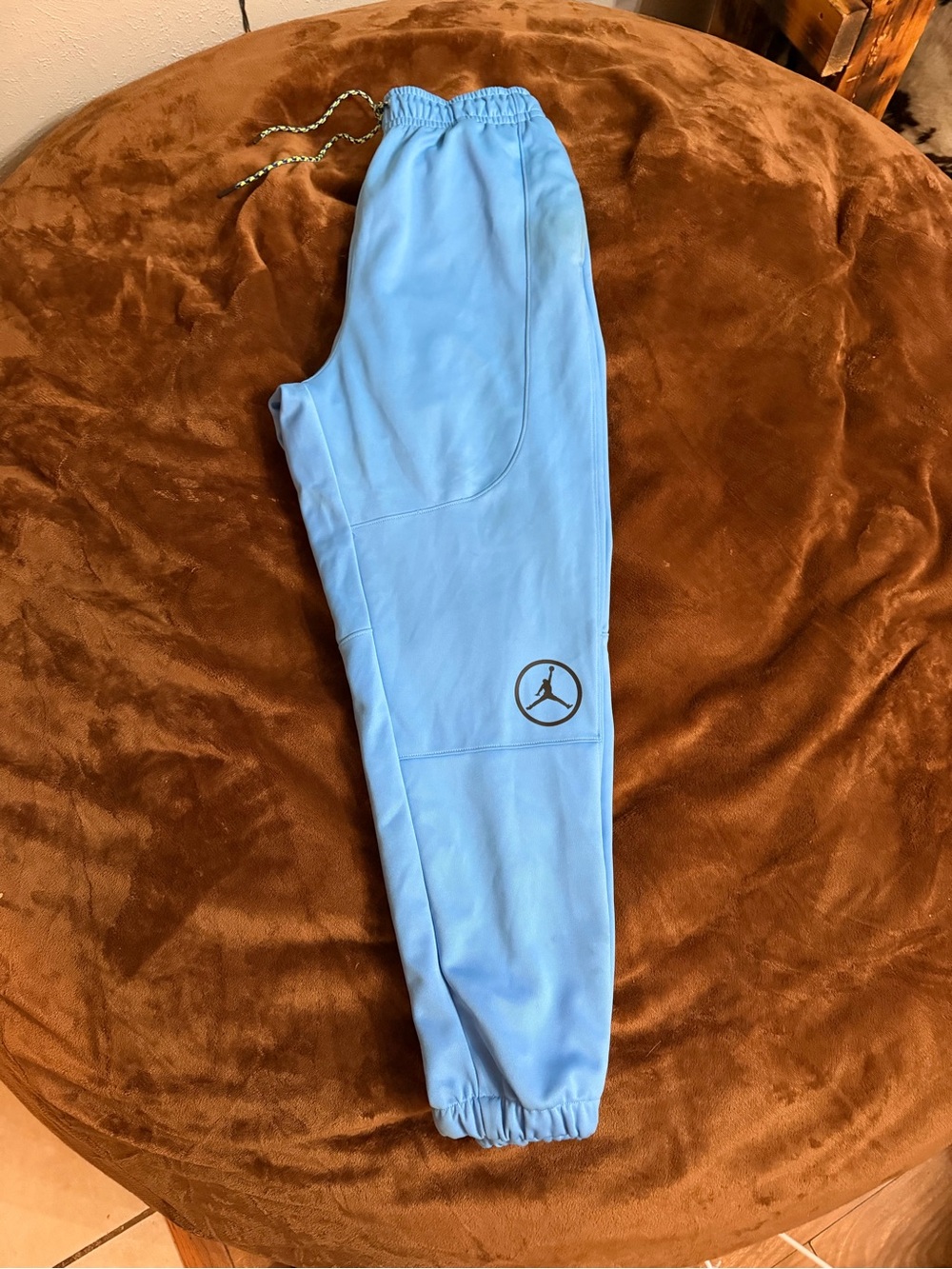 Jordan Light Blue Mesh Athletic Shorts with Black Label